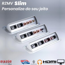 Caixa de Tomada para Mesa RZMV-SLIM M