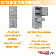 Cofre comercial com 3 gavetas RZW102