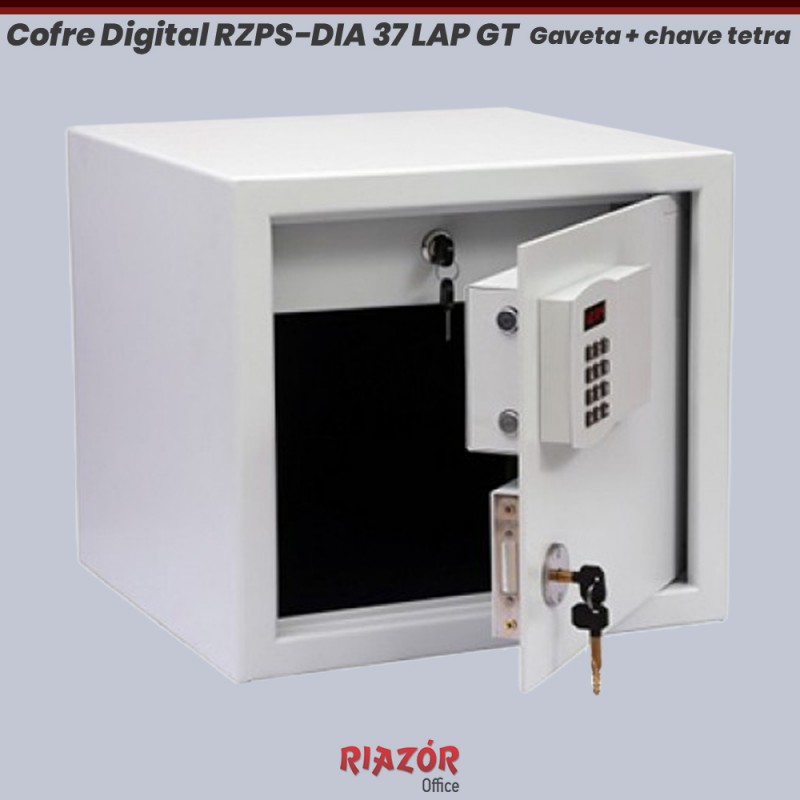 Cofre Digital RZPS-DIA 40 LAP GT com 1 gaveta e chave tetra