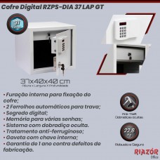 Cofre Digital RZPS-DIA 40 LAP GT com 1 gaveta e chave tetra