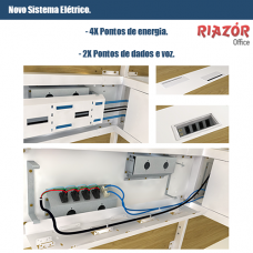 Plataforma de trabalho 4 lugares RZMV/WPA C/ Armário PVC
