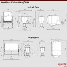 Poltrona para Auditório com assento rebatível RZPM/BIRE