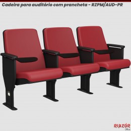 Poltrona para Auditório com assento rebatível e prancheta escamoteável RZPM/BIRE