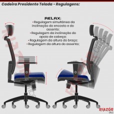 Cadeira Presidente Encosto em Tela – RZPM/BZ