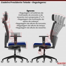Cadeira Presidente Encosto em Tela – RZPM/BZ