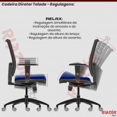 Cadeira Diretor Encosto em Tela – RZPM/BZ-DR
