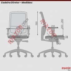 Cadeira Diretor Encosto Estofado – RZPM/BZ