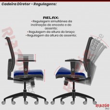 Cadeira Diretor Encosto Estofado – RZPM/BZ