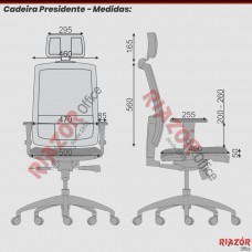 Cadeira Presidente Encosto Estofado – RZPM/BZ