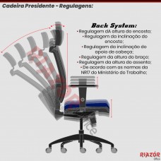 Cadeira Presidente Encosto Estofado – RZPM/BZ