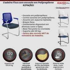 Cadeira Fixa Encosto em Polipropileno base Continua – RZPM/BZI