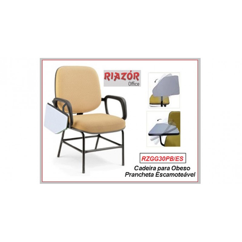 Cadeira para obeso com prancha escamoteável – RZGG30PB/ES